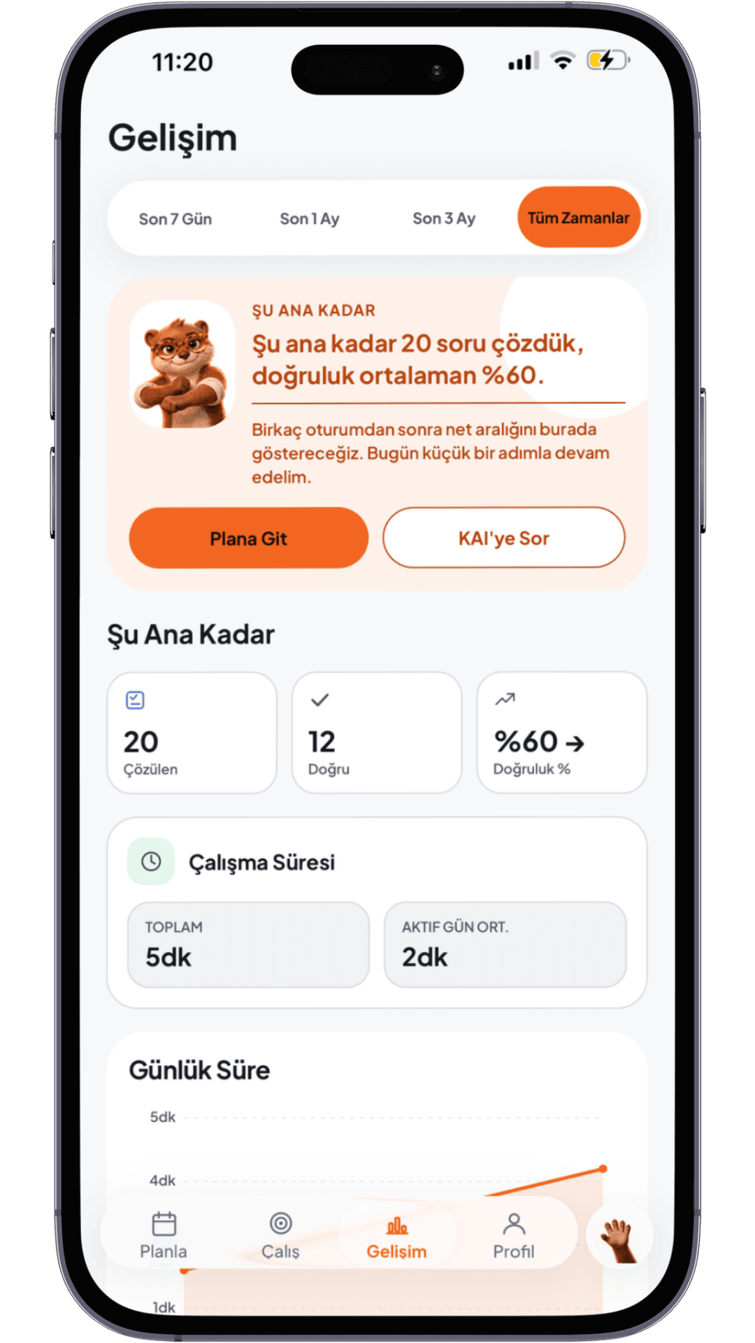 İlerlemeni şansa bırakmaz Kavra uygulama ekranı
